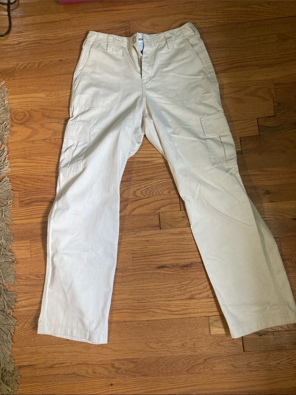 Women's Beige Cargo Trousers - Classic Utility Style